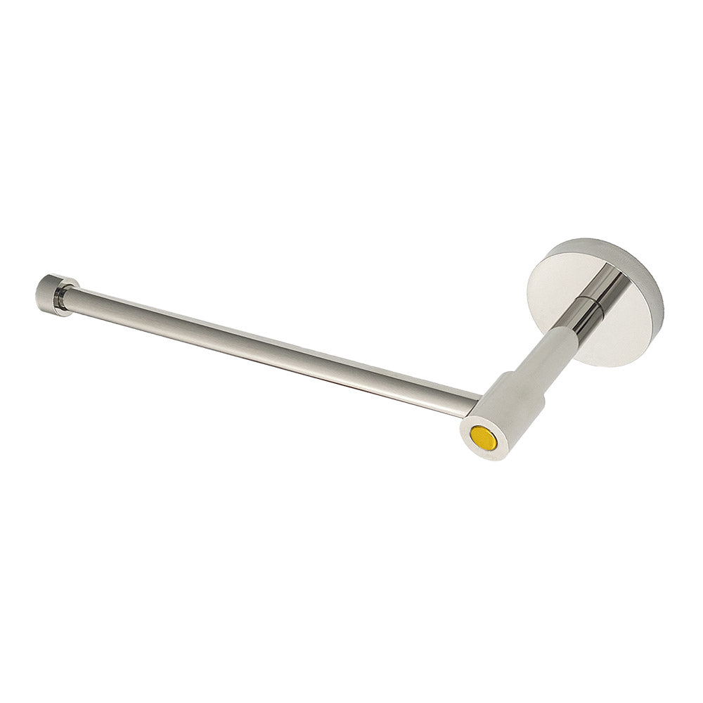 Nickel and ochre color Head hand towel bar Dutton Brown hardware