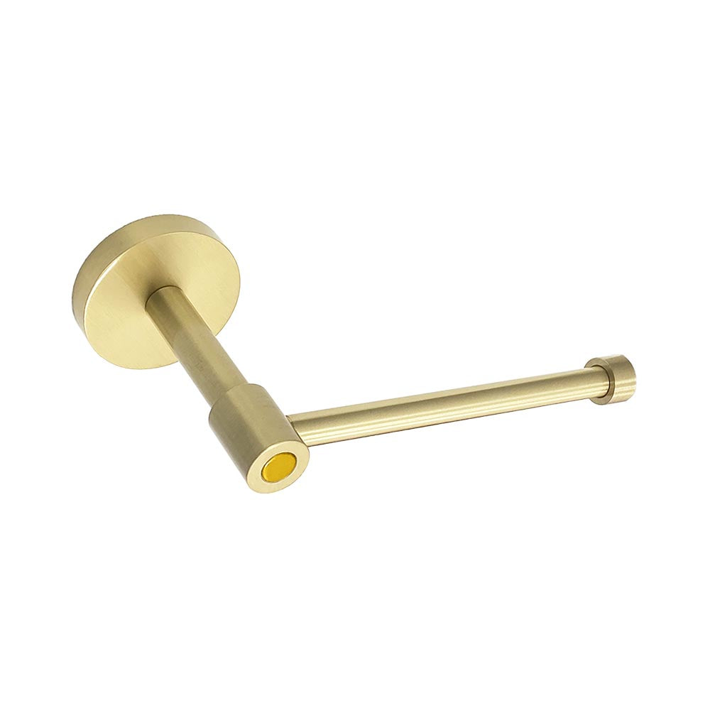 Brass and ochre color Head tissue holder Dutton Brown hardware