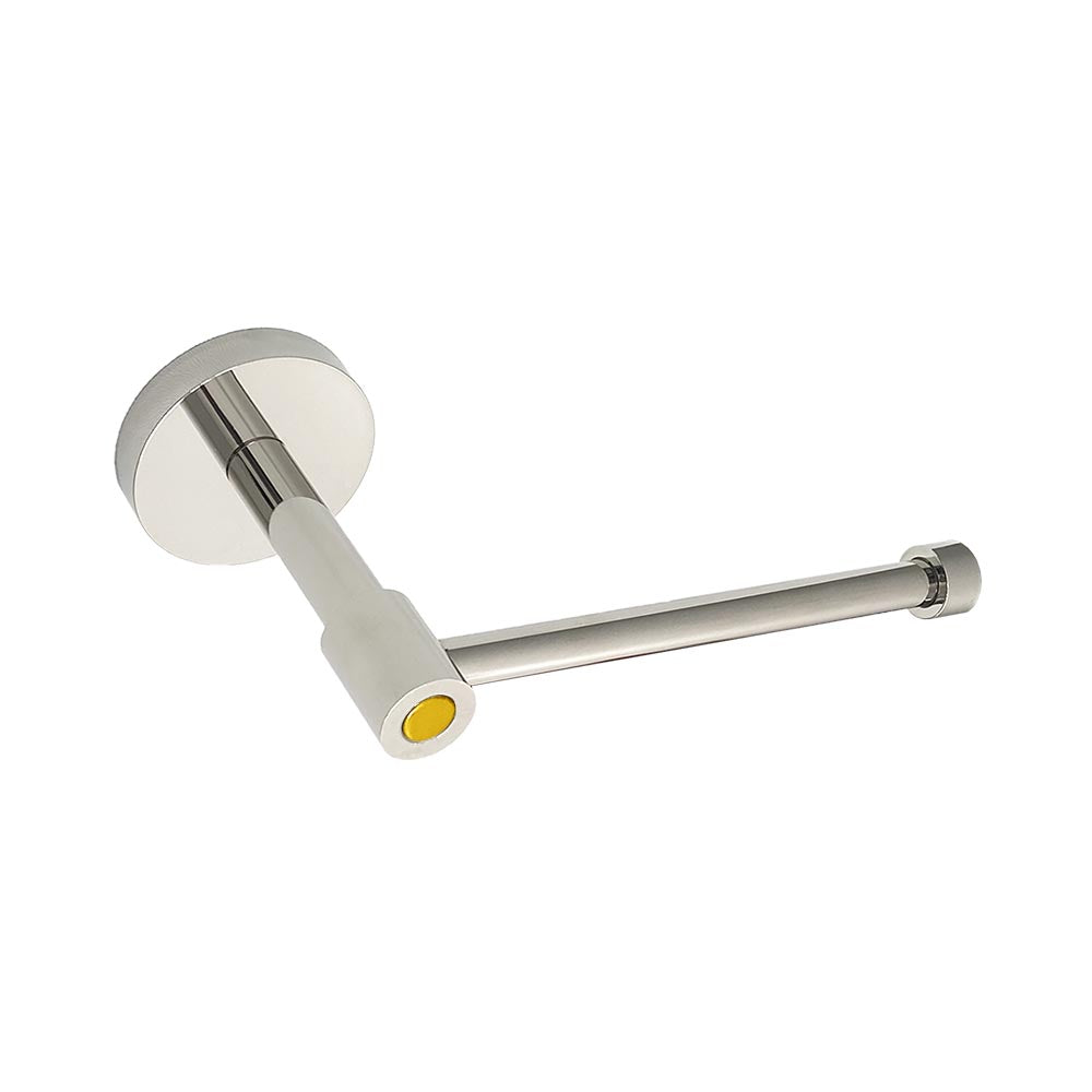 Nickel and ochre color Head tissue holder Dutton Brown hardware
