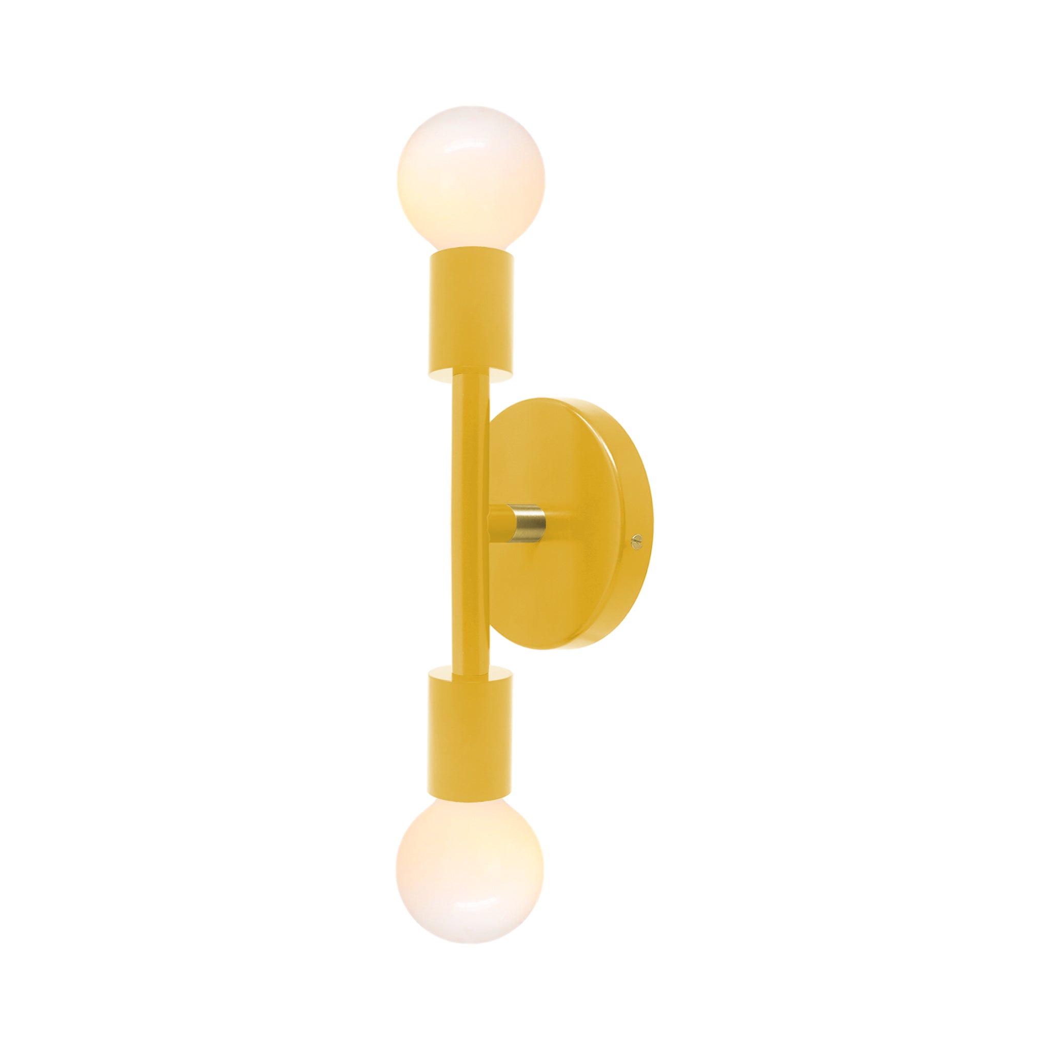 Brass and ochre color Pilot sconce 11" Dutton Brown lighting