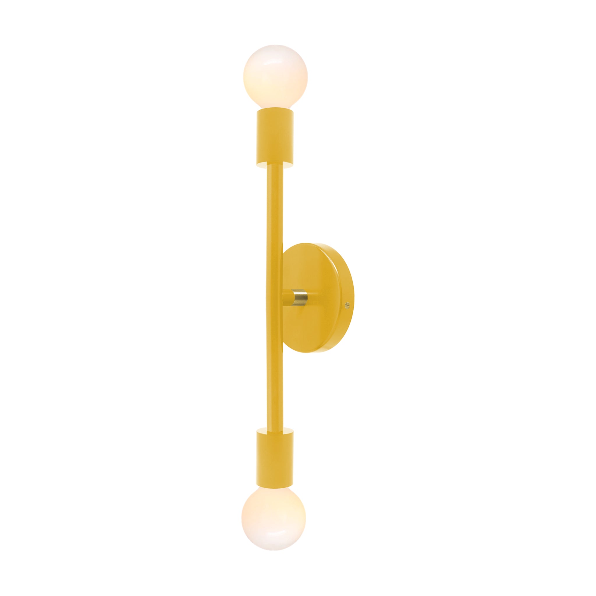 Brass and ochre color Pilot sconce 17" Dutton Brown lighting
