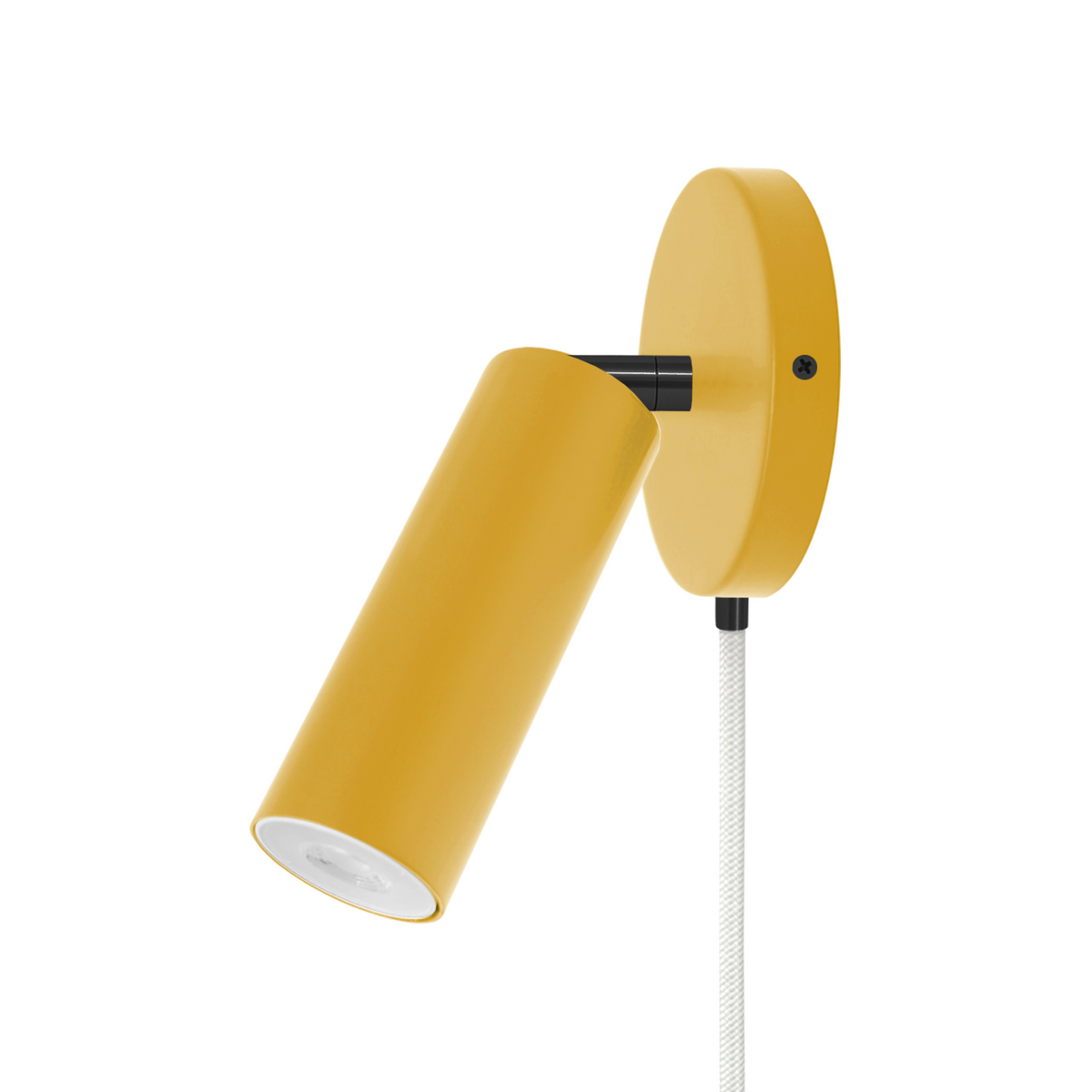 Black and ochre color Reader plug-in sconce no arm Dutton Brown lighting