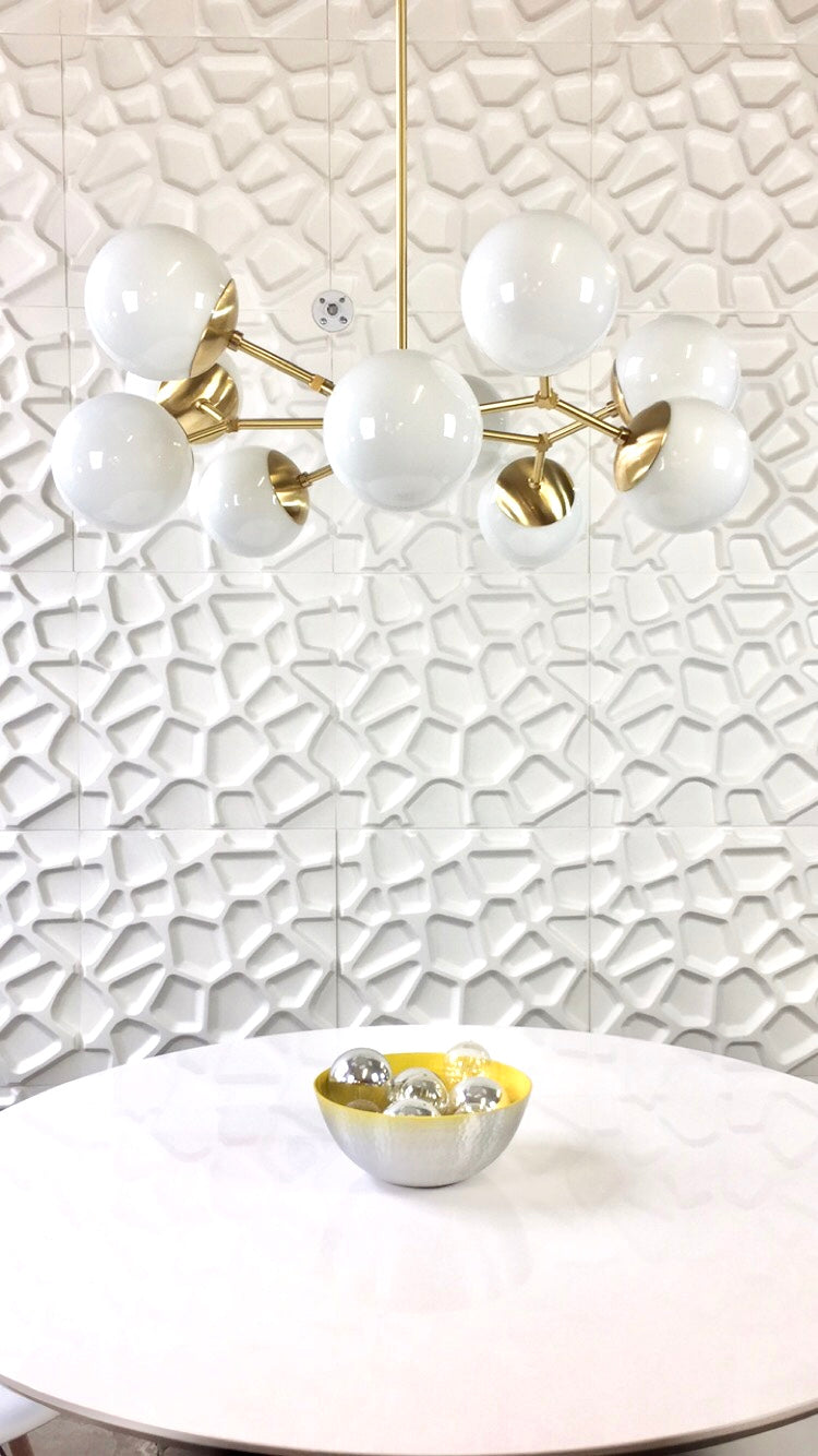 Brass Crown chandelier 32" by Dutton Brown _hover
