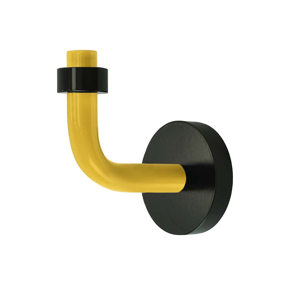 Black and ochre color Snug hook Dutton Brown hardware