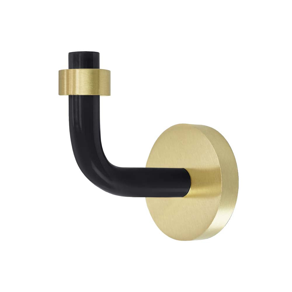 Brass and black color Snug hook Dutton Brown hardware
