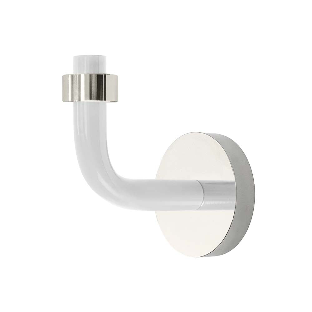 Nickel and chalk color Snug hook Dutton Brown hardware