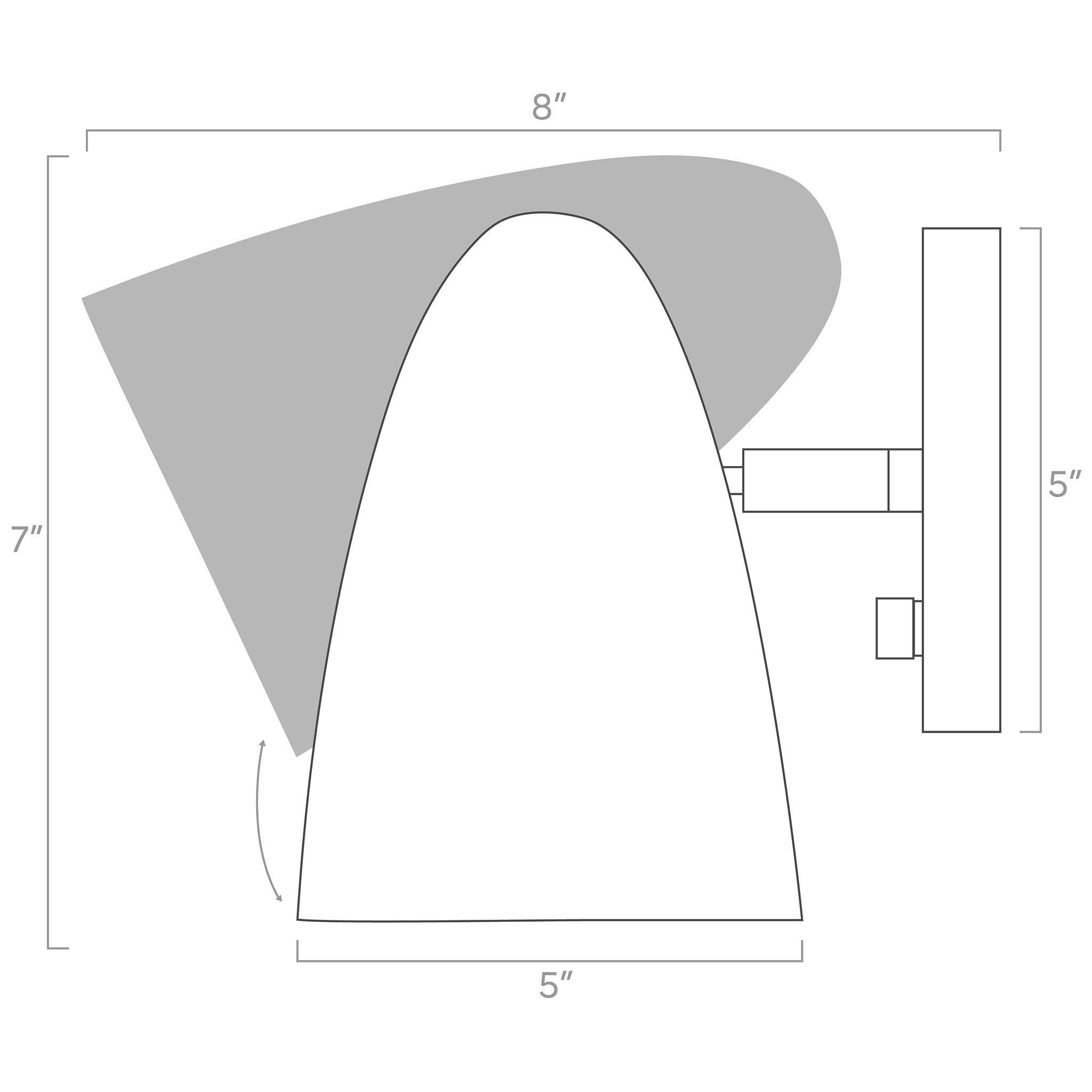 ISO drawing color Boom plug-in sconce no arm Dutton Brown lighting