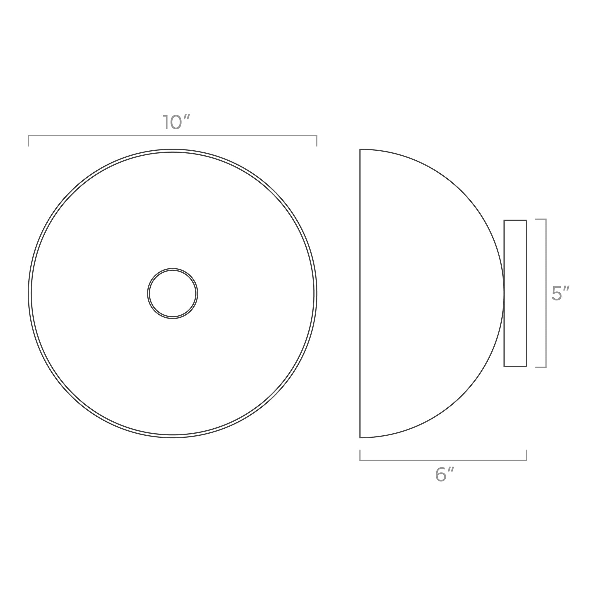 ISO drawing color Hemi sconce 10" Dutton Brown lighting