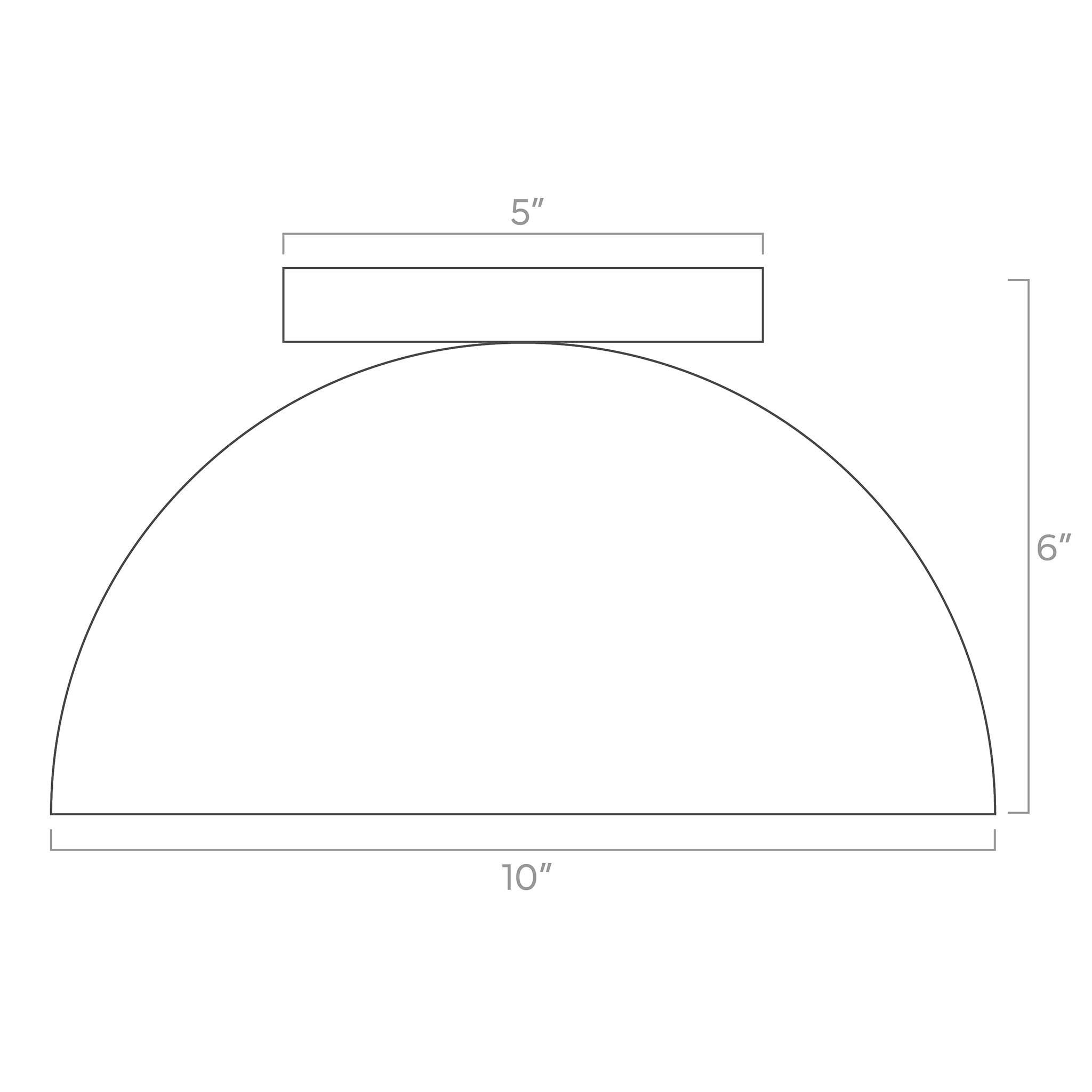 ISO drawing color Hemi flush mount 10" Dutton Brown lighting
