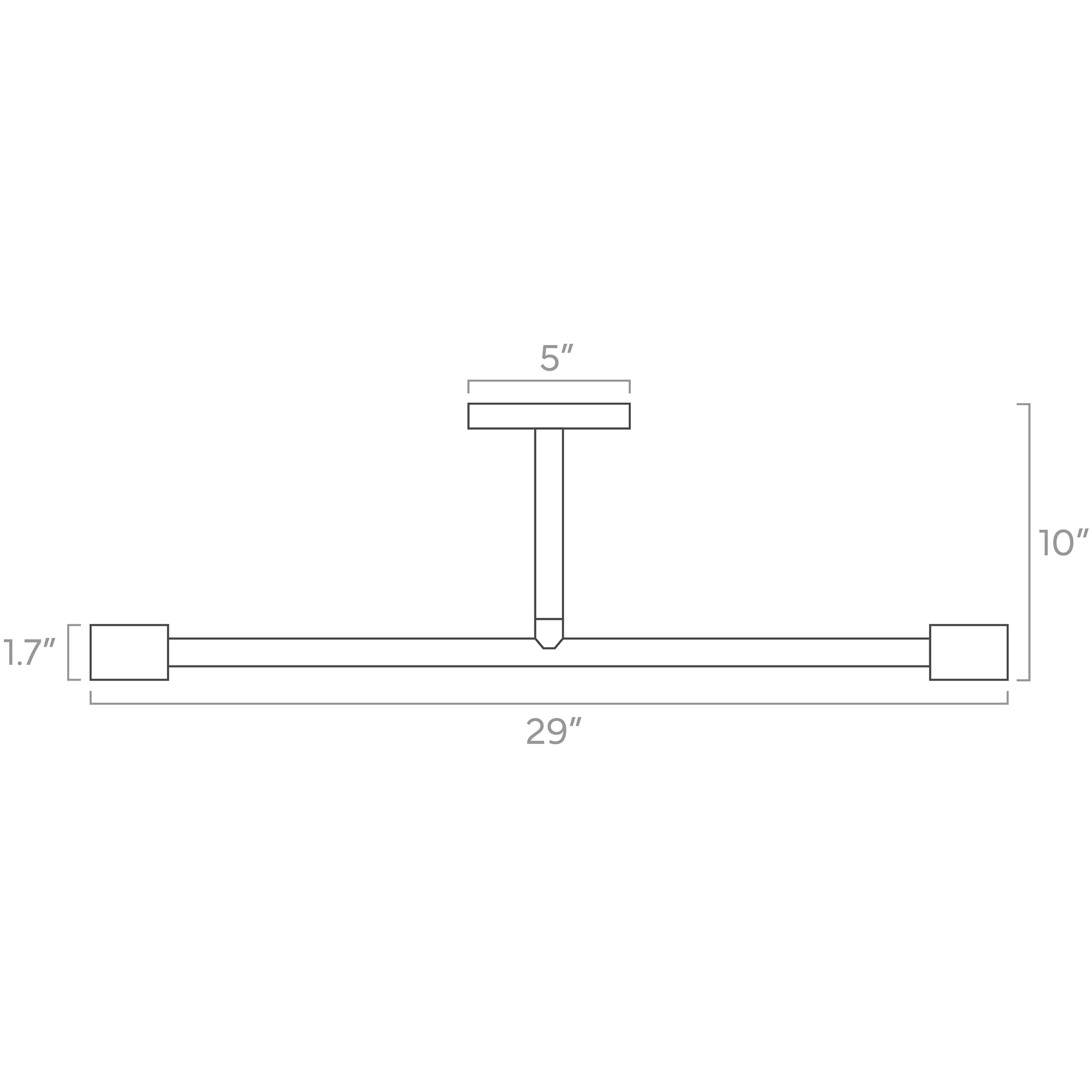 ISO drawing color Pilot flush mount 29" Dutton Brown lighting