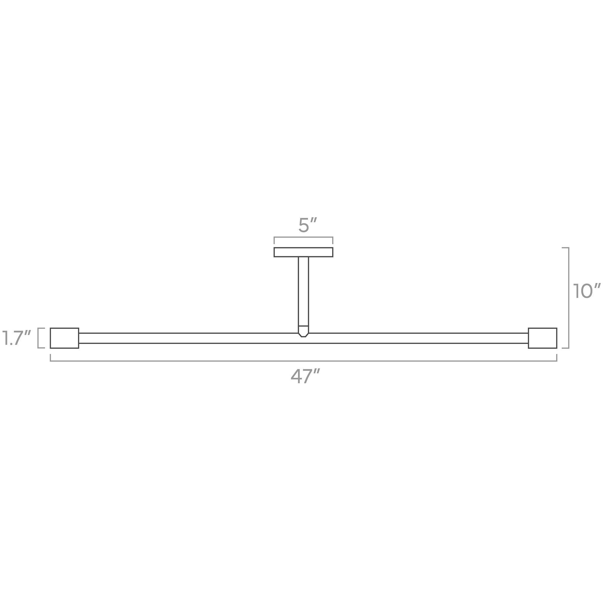 ISO drawing color Pilot flush mount 47" Dutton Brown lighting