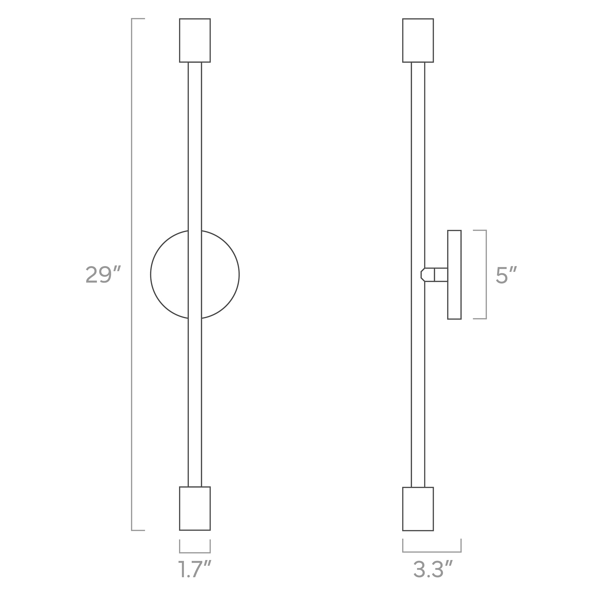 ISO drawing color Pilot sconce 29" Dutton Brown lighting