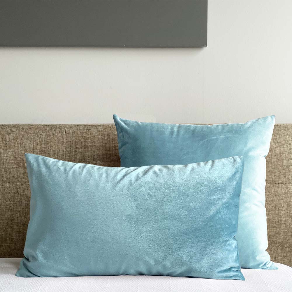 velvet pillow cover teal Dutton Brown