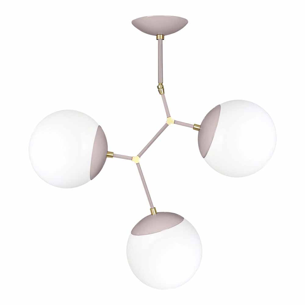 Brass and barely color Astar 3 chandelier Dutton Brown lighting