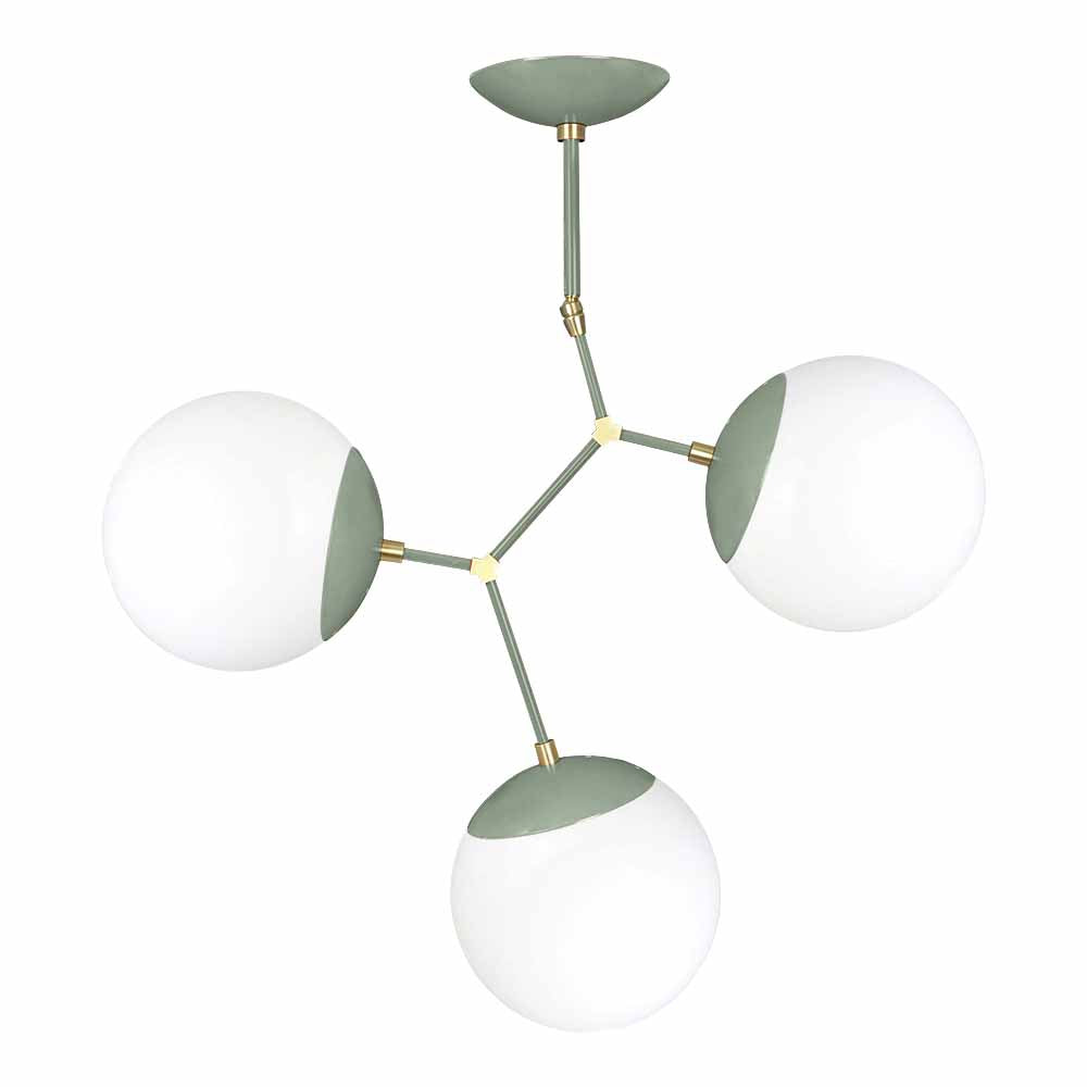 Brass and spa color Astar 3 chandelier Dutton Brown lighting