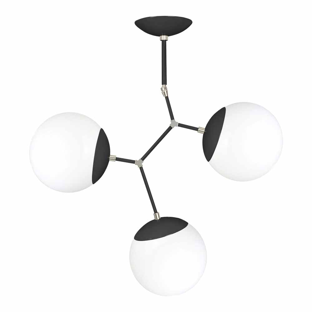 Nickel and black color Astar 3 chandelier Dutton Brown lighting