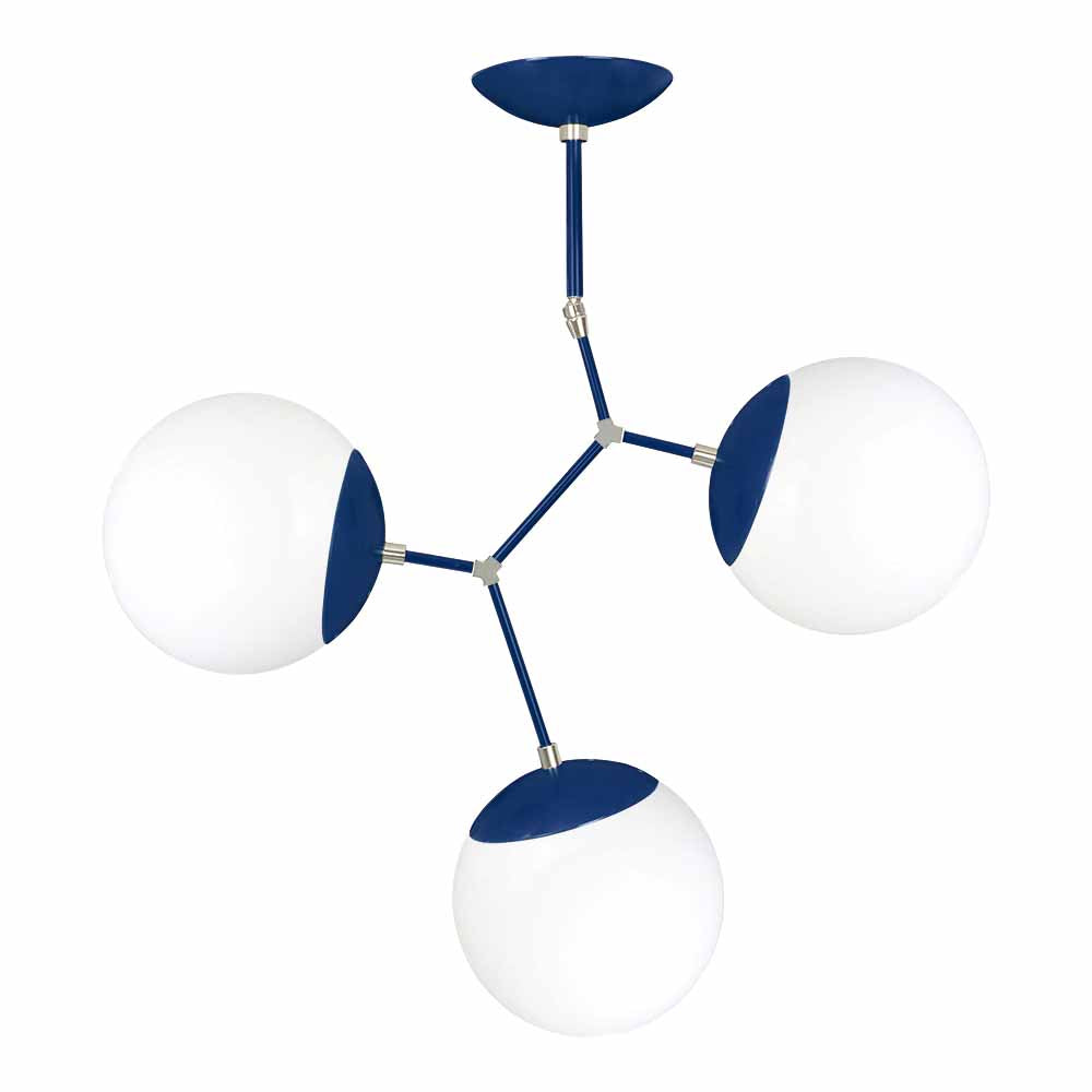 Nickel and cobalt color Astar 3 chandelier Dutton Brown lighting