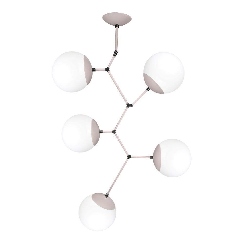 Black and barely color Astar 5 chandelier Dutton Brown lighting