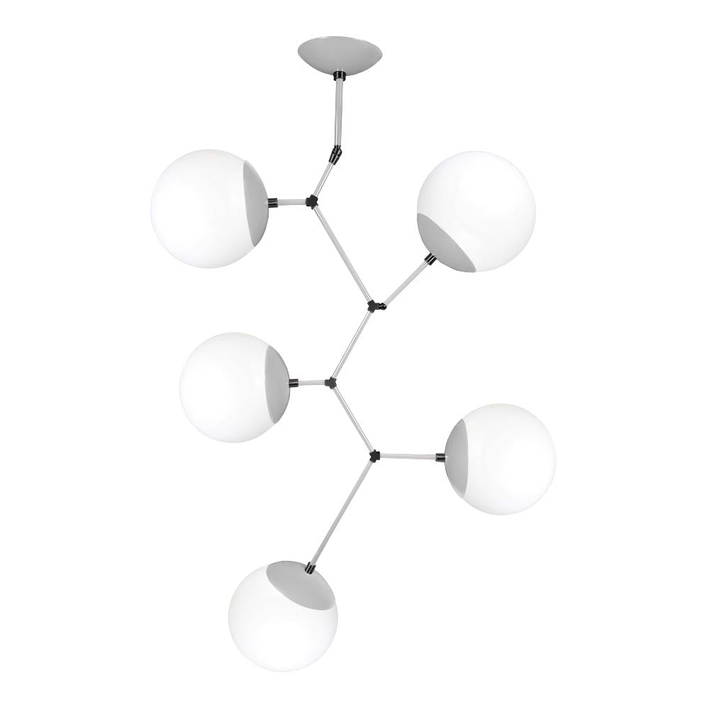 Black and chalk color Astar 5 chandelier Dutton Brown lighting