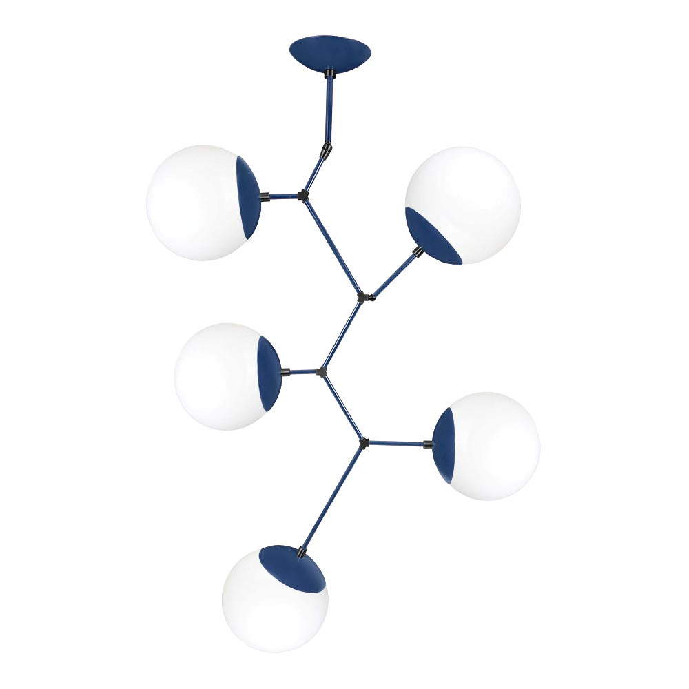 Black and cobalt color Astar 5 chandelier Dutton Brown lighting