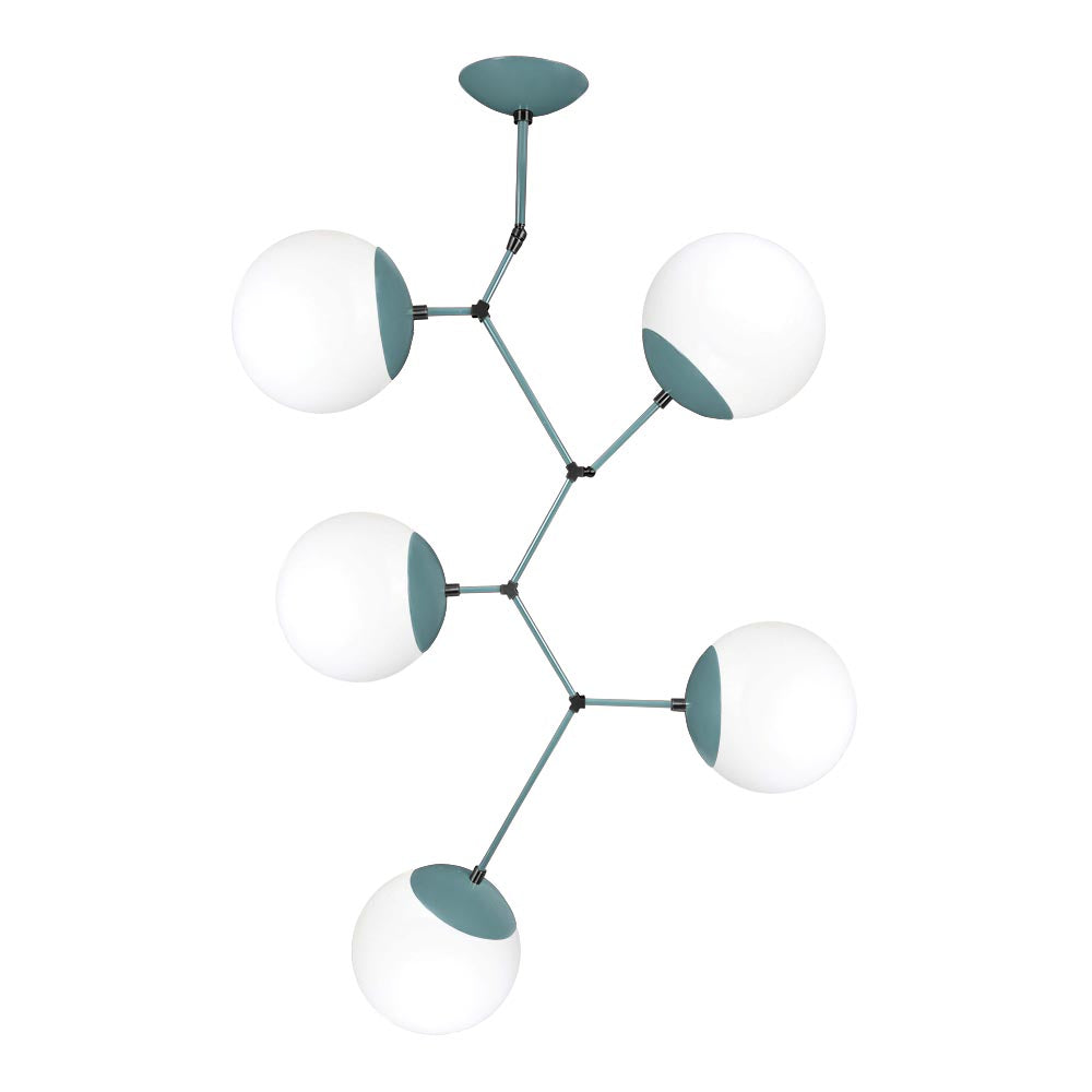 Black and lagoon color Astar 5 chandelier Dutton Brown lighting