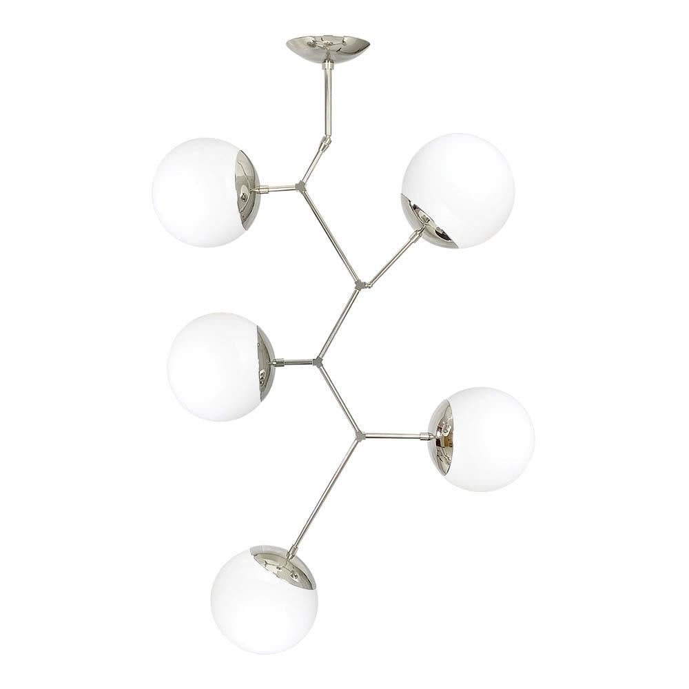 Nickel Astar 5 chandelier Dutton Brown lighting