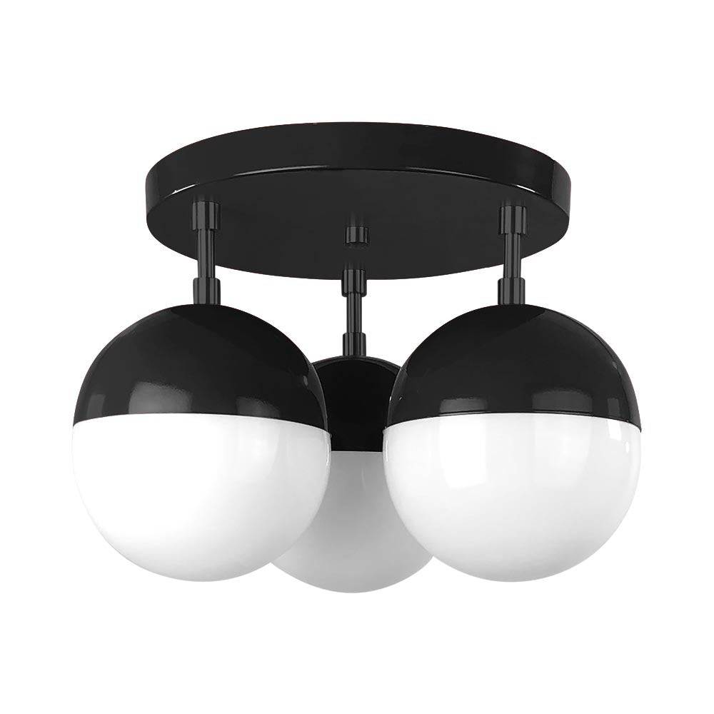 Black and black color Ballsy flush mount Dutton Brown lighting