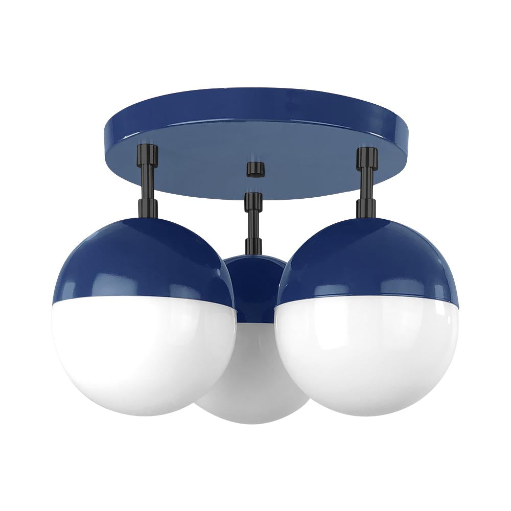 Black and cobalt color Ballsy flush mount Dutton Brown lighting