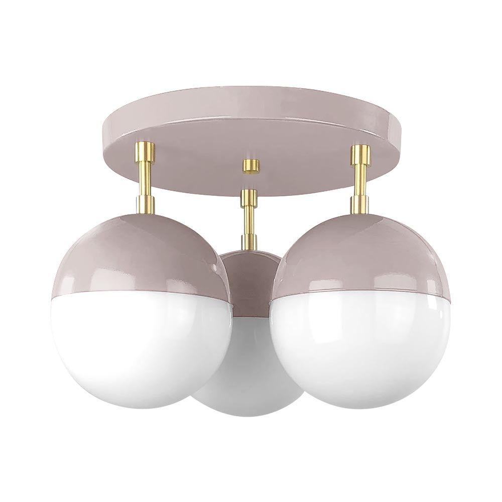 Brass and barely color Ballsy flush mount Dutton Brown lighting