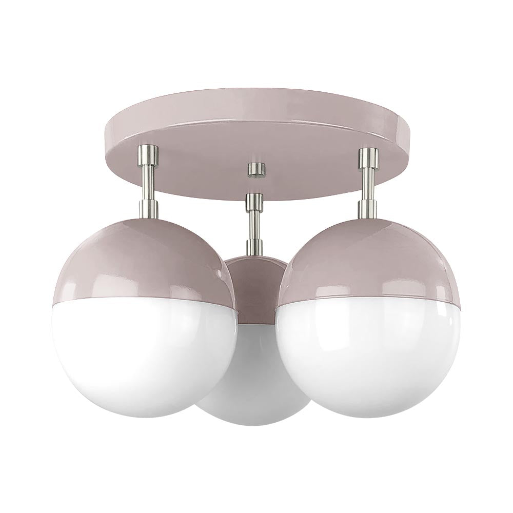 Nickel and barely color Ballsy flush mount Dutton Brown lighting