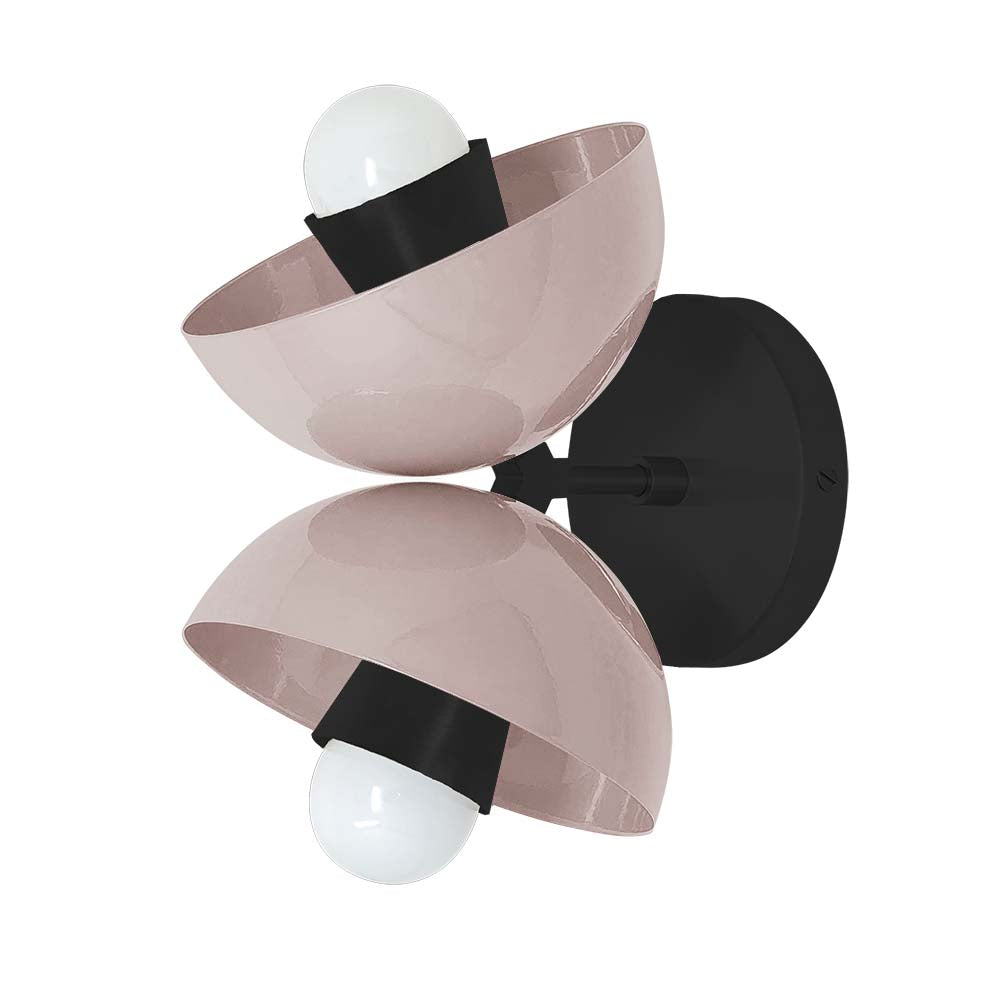 Black and barely color Beso sconce Dutton Brown lighting