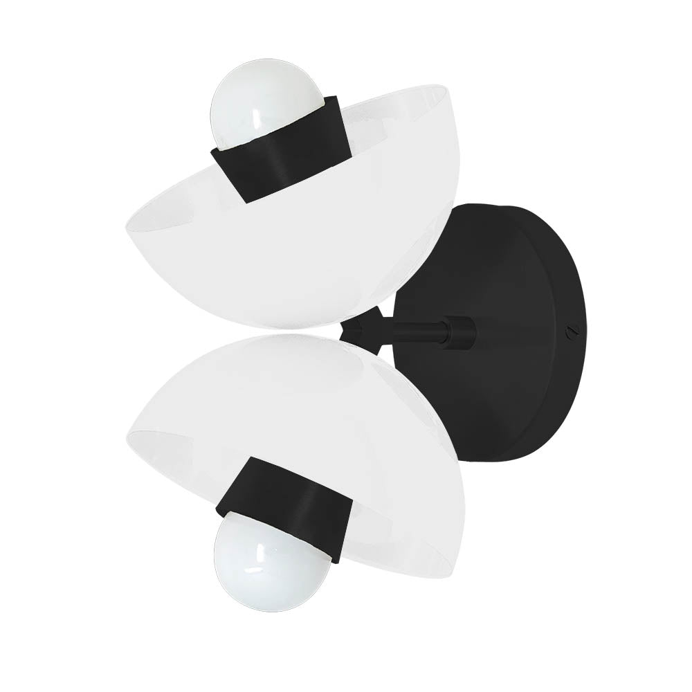 Black and white color Beso sconce Dutton Brown lighting
