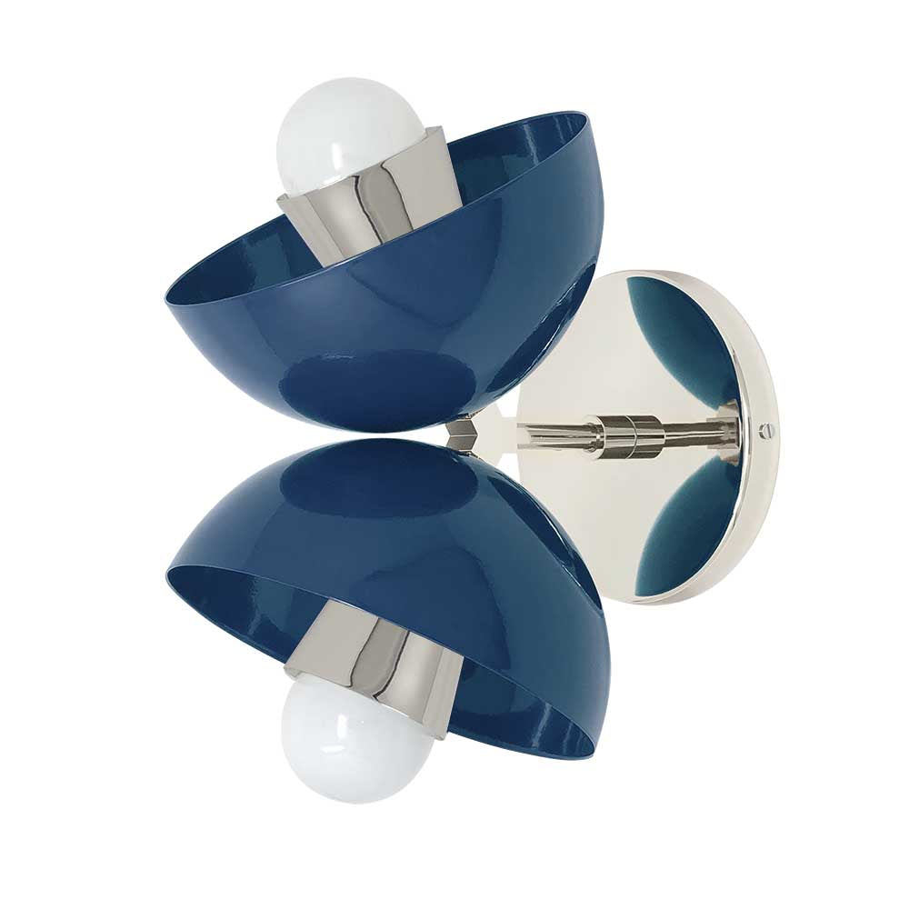 Nickel and cobalt color Beso sconce Dutton Brown lighting