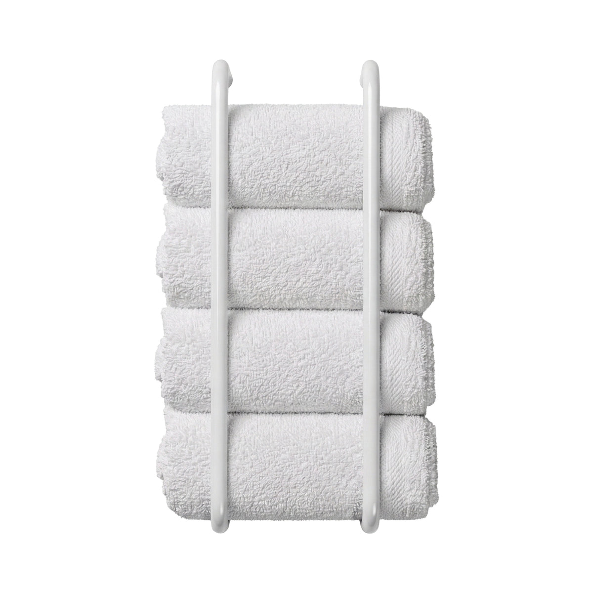 White color Beyond towel rack Dutton Brown hardware