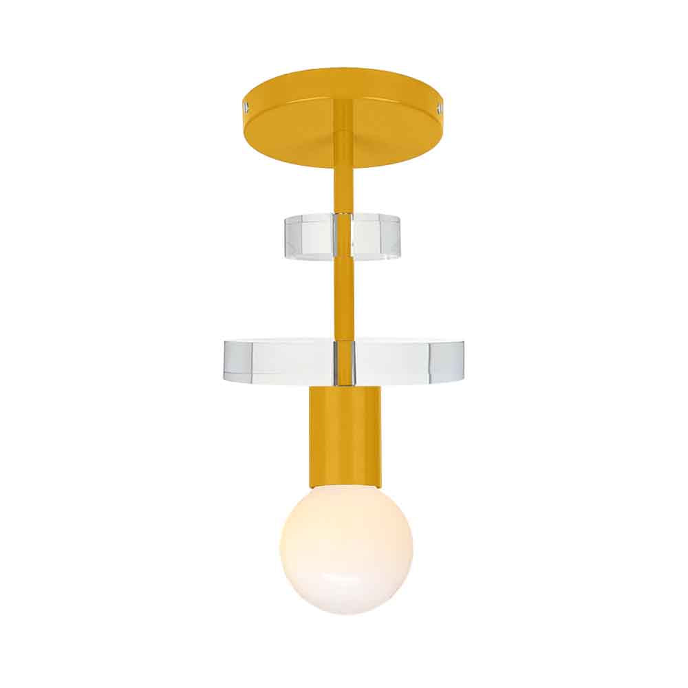 Ochre color Bling flush mount Dutton Brown lighting _hover