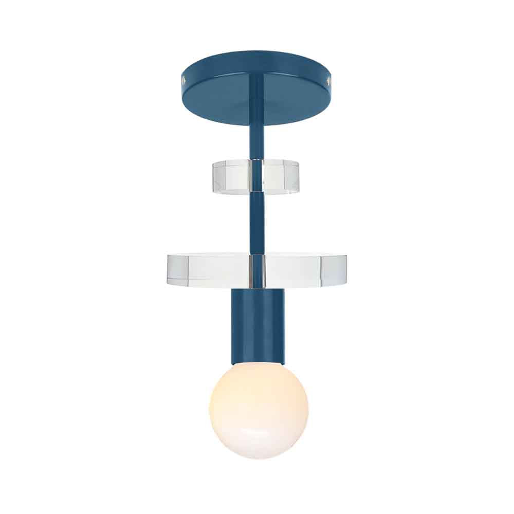 Slate blue color Bling flush mount Dutton Brown lighting