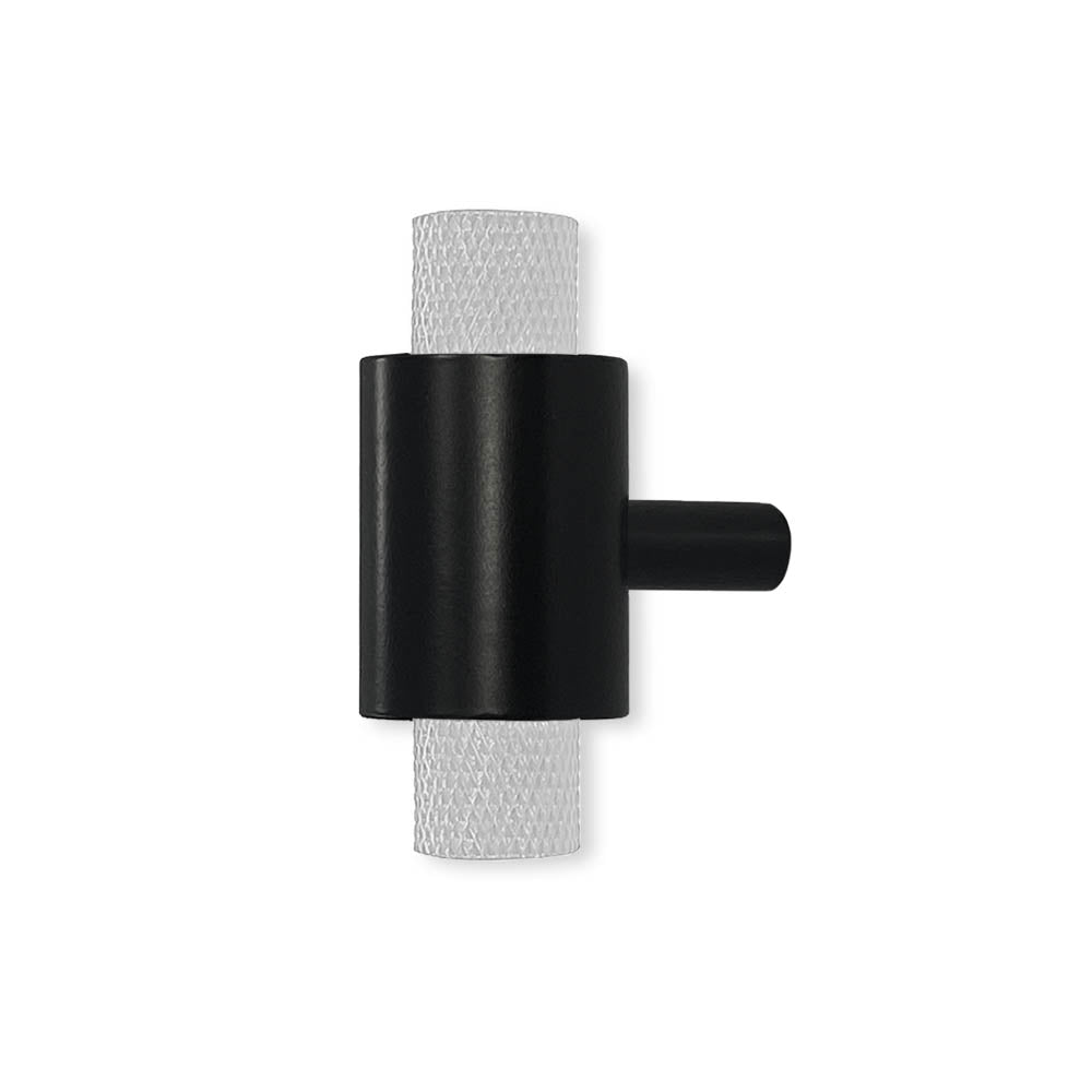 Black and chalk color Tux knob Dutton Brown hardware
