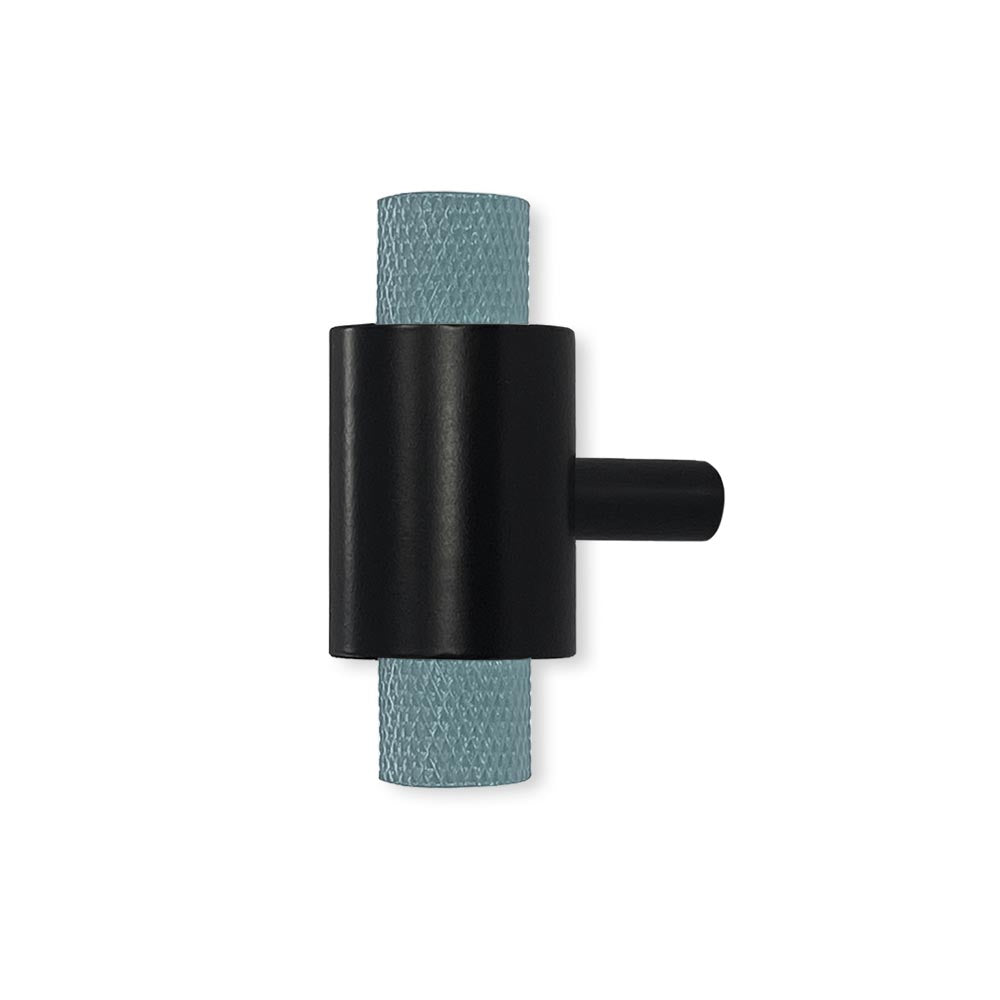Black and lagoon color Tux knob Dutton Brown hardware