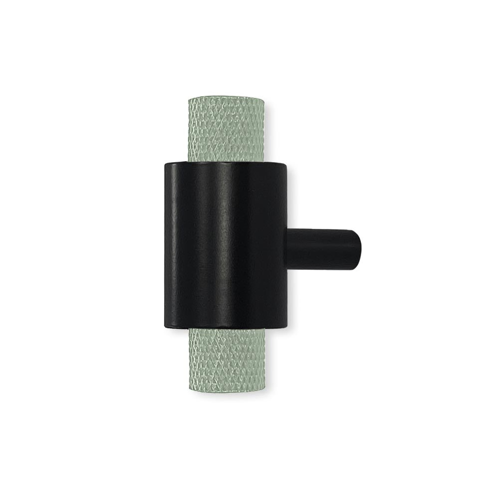 Black and spa color Tux knob Dutton Brown hardware