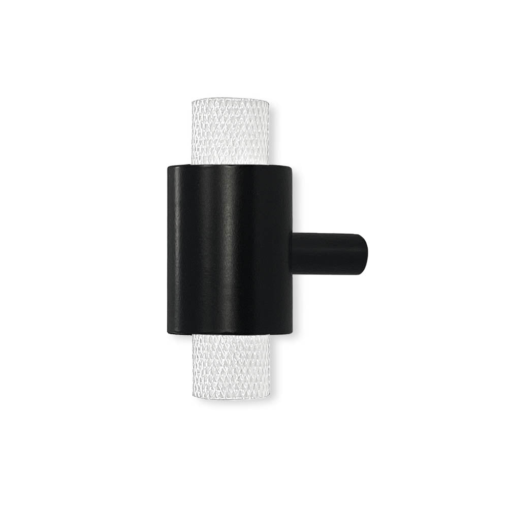 Black and white color Tux knob Dutton Brown hardware