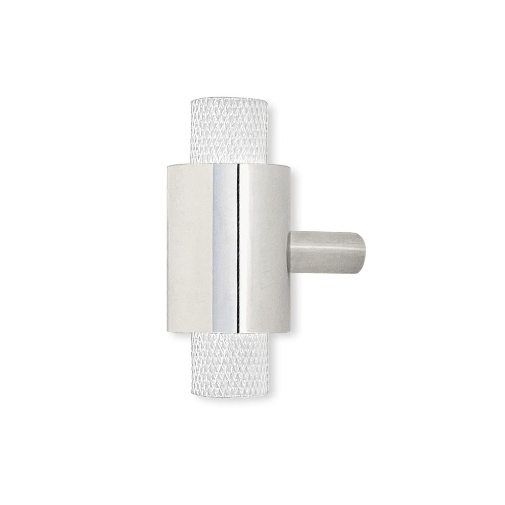 Nickel and white color Tux knob Dutton Brown hardware