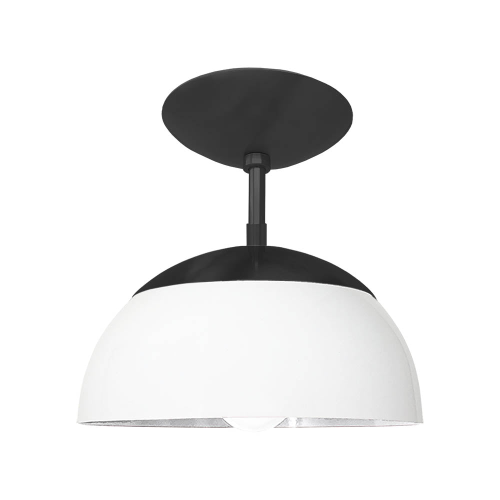 Black and white color Cadbury flush mount 10" Dutton Brown lighting