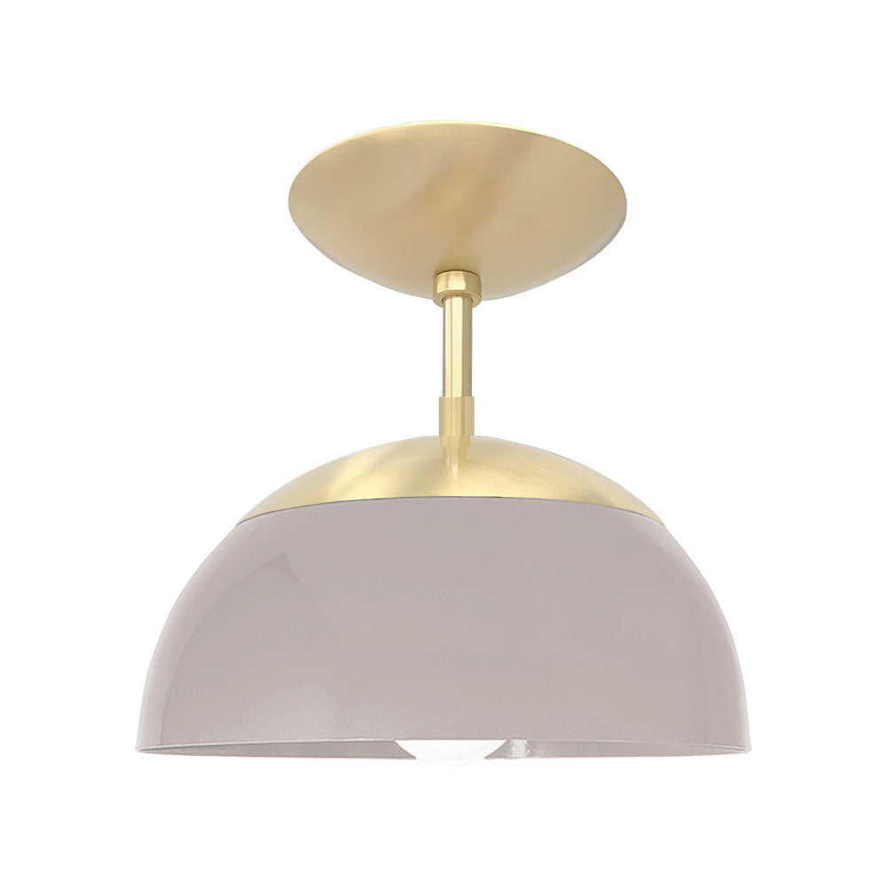 Brass and barely color Cadbury flush mount 10" Dutton Brown lighting