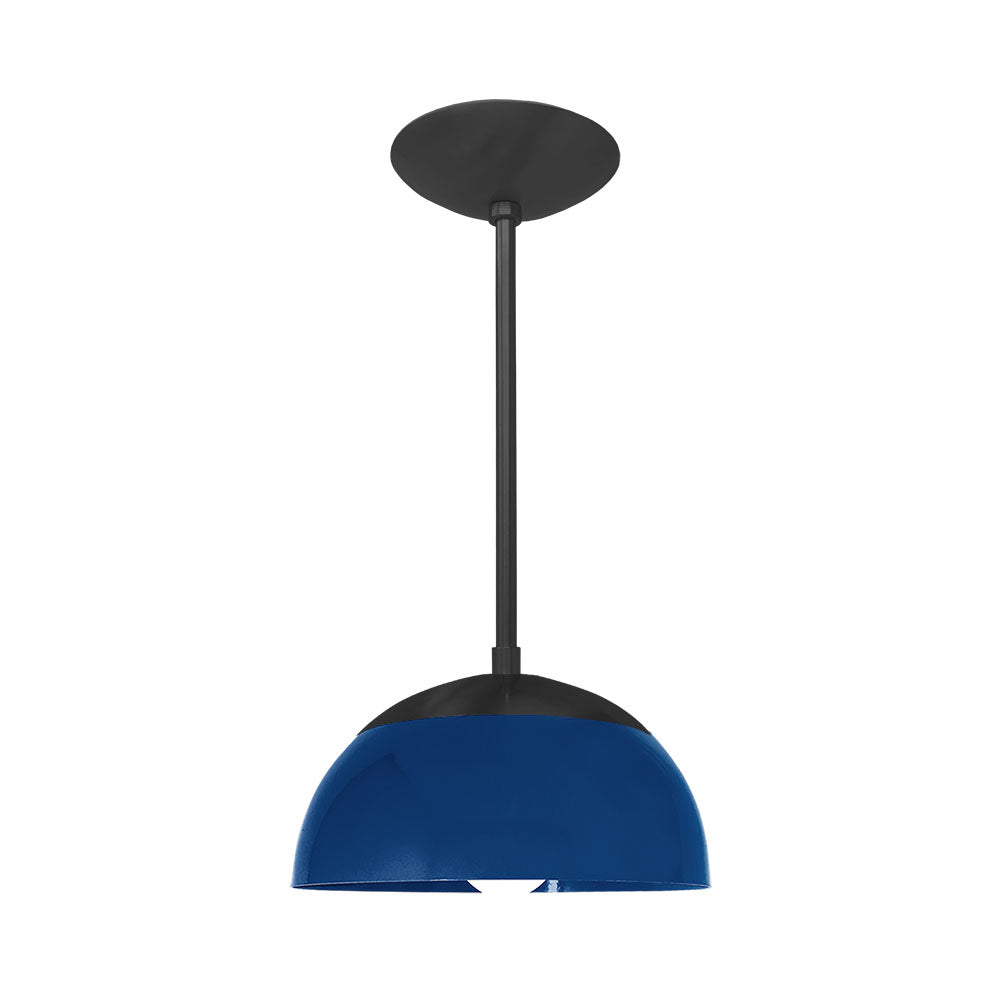 Black and cobalt color Cadbury pendant 10" Dutton Brown lighting