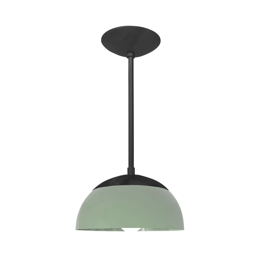 Black and spa green color Cadbury pendant 10" Dutton Brown lighting