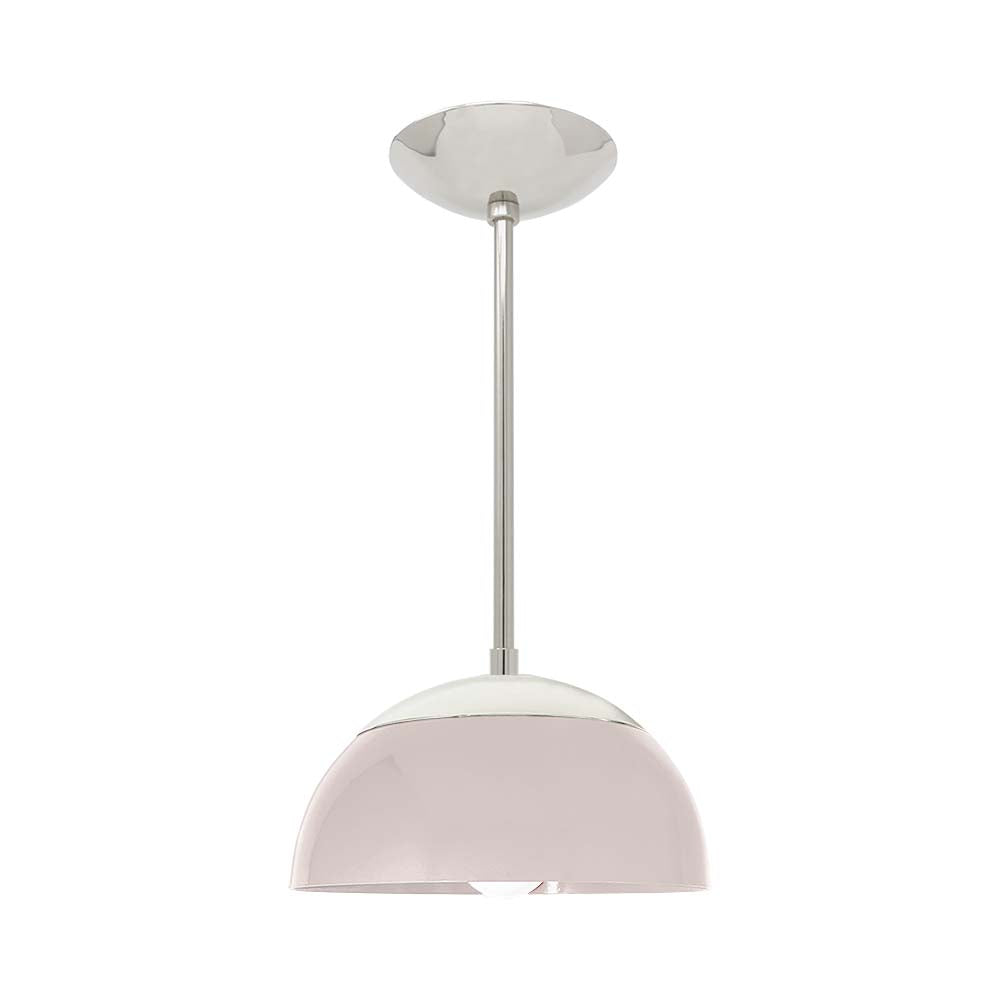 Nickel and barely color Cadbury pendant 10" Dutton Brown lighting
