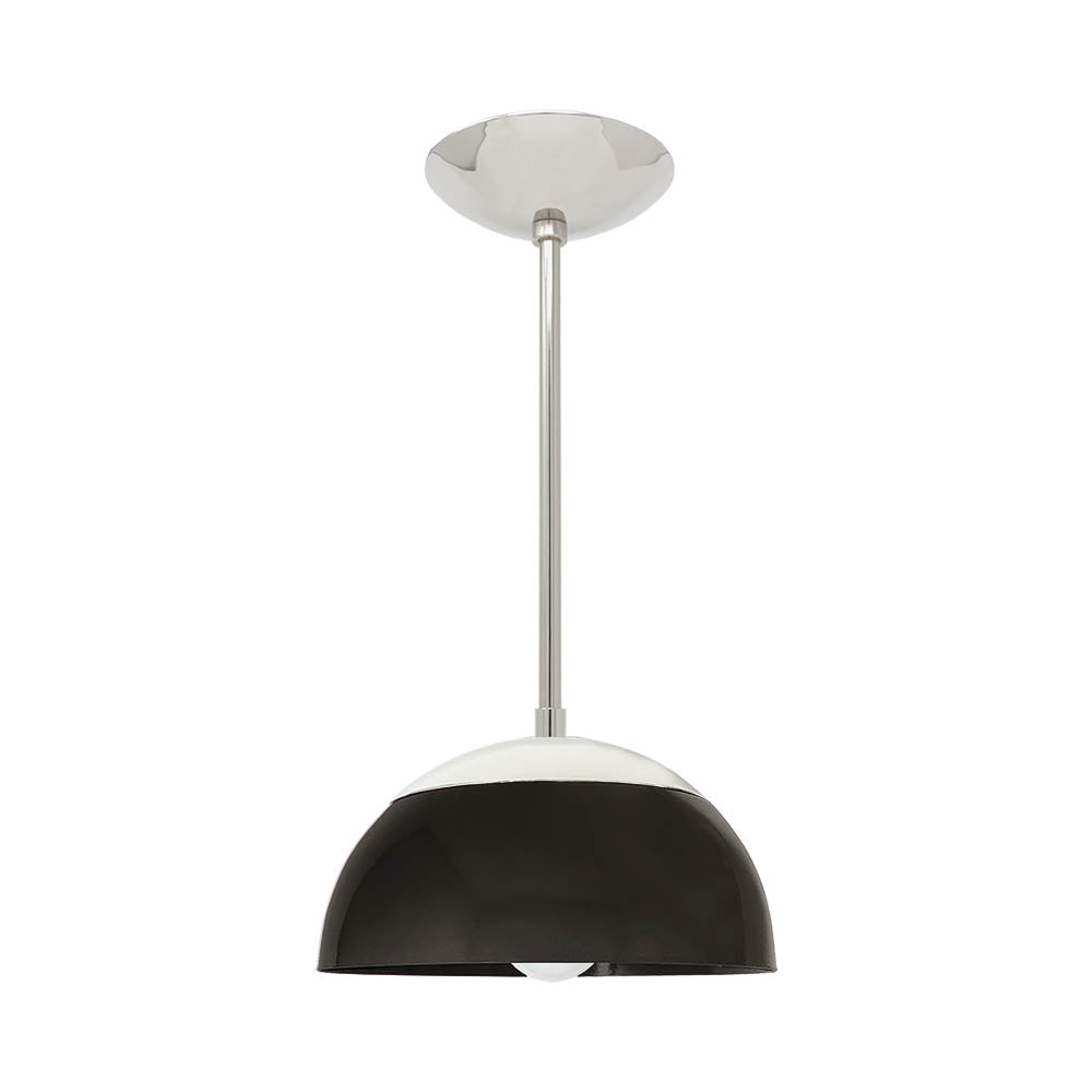 Nickel and black color Cadbury pendant 10" Dutton Brown lighting
