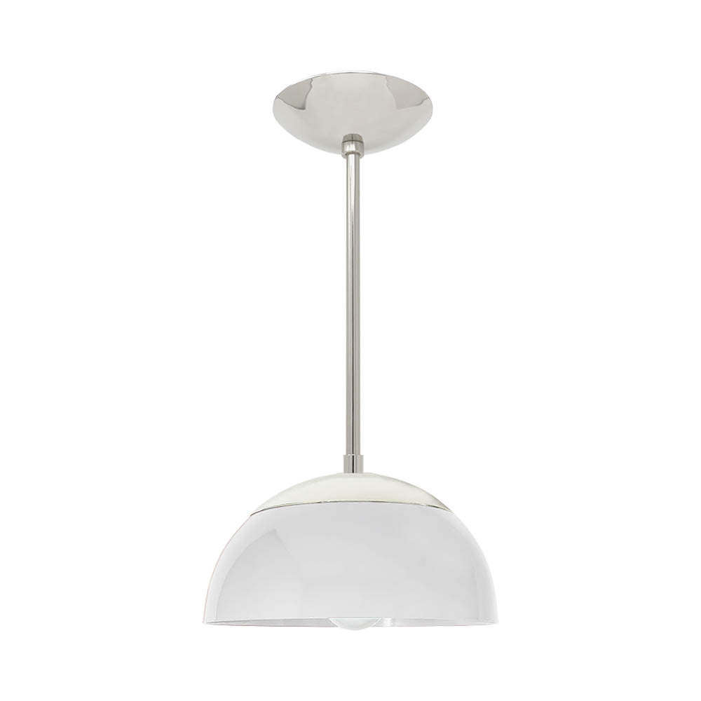 Nickel and chalk color Cadbury pendant 10" Dutton Brown lighting