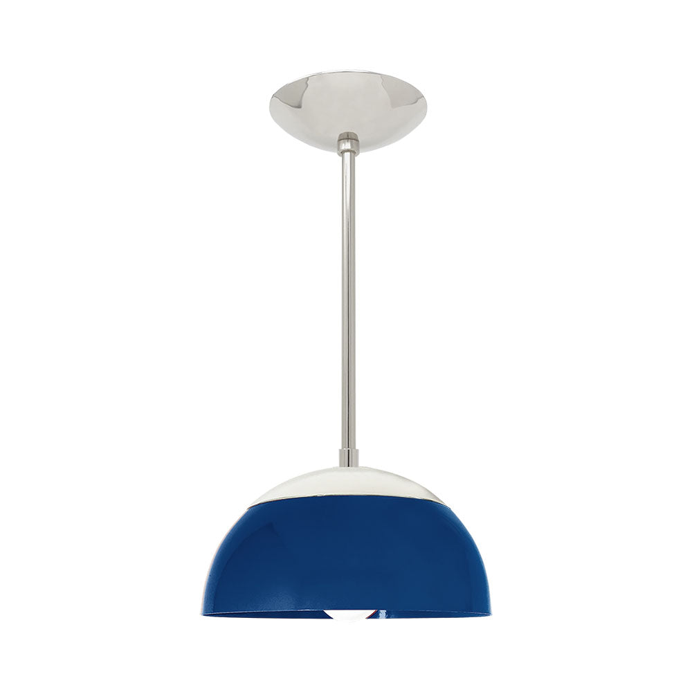 Nickel and cobalt color Cadbury pendant 10" Dutton Brown lighting