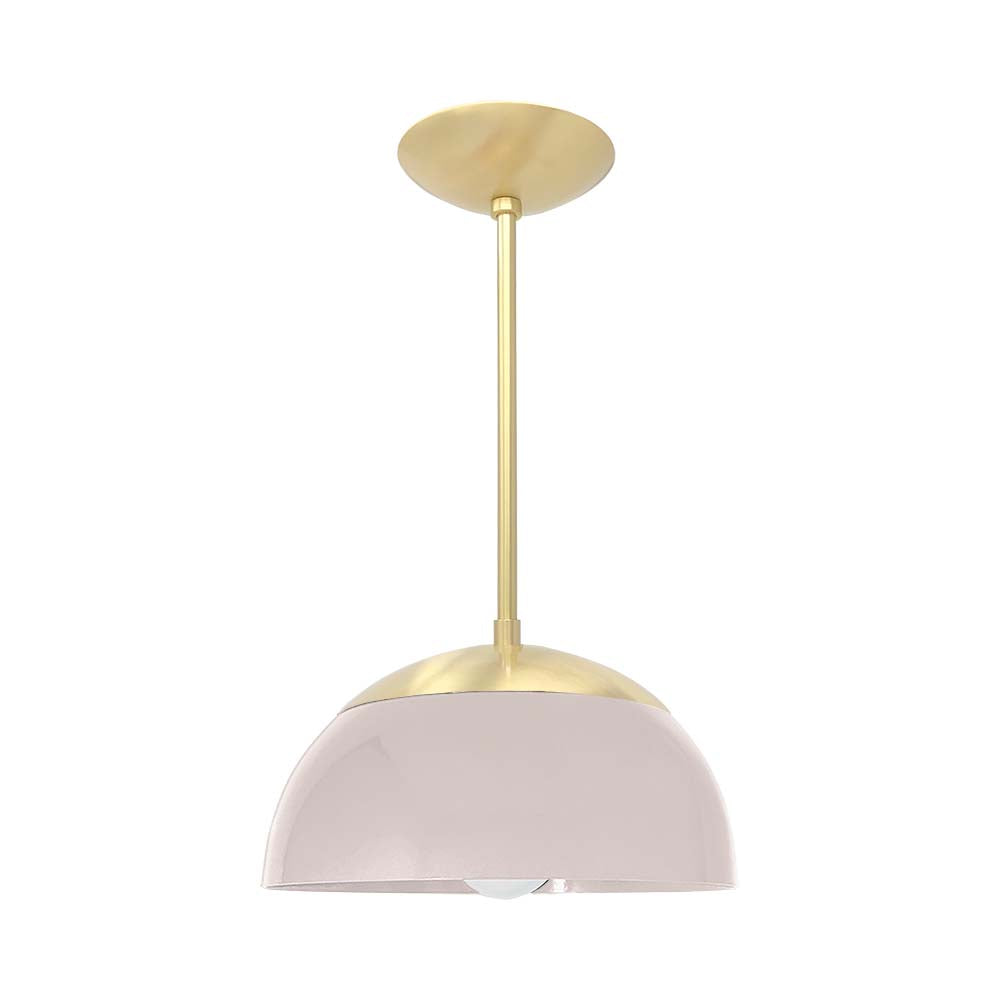 Brass and barely color Cadbury pendant 12" Dutton Brown lighting